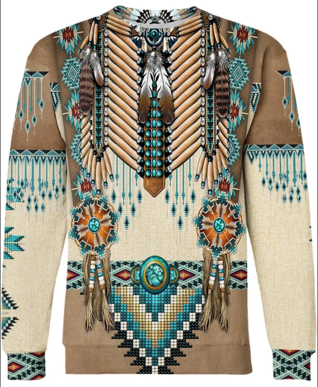 Apache warrior native american all over print sweatshirt