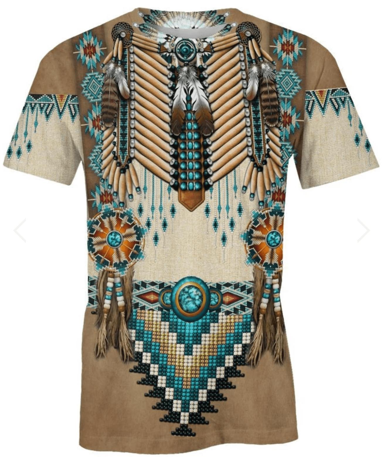 Apache warrior native american all over print tshirt