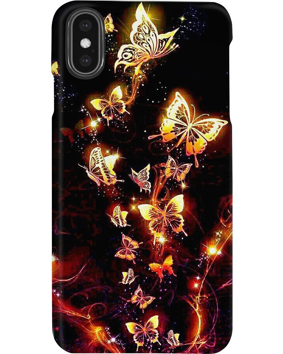 Beautiful golden butterfly phone case - 2