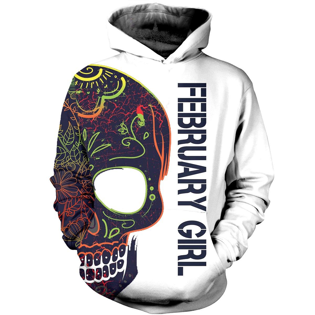February girl with tatoos pretty eyes and thick thighs 3d hoodie - original