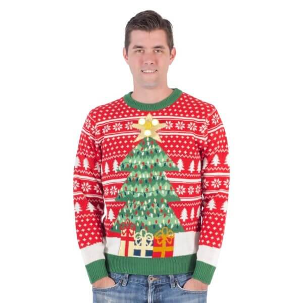 Fidget spinner star christmas tree ugly christmas sweater - 1