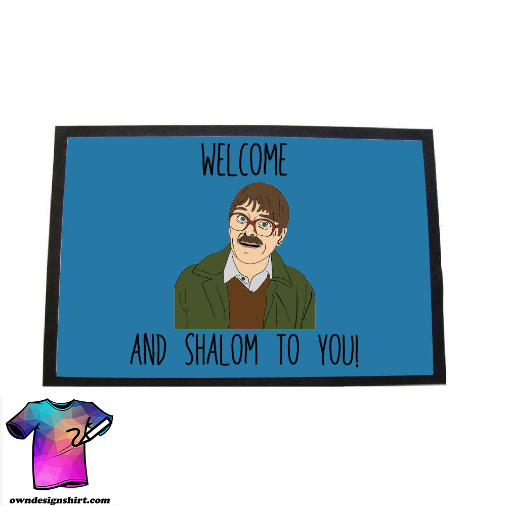 Friday night dinner welome and shalom to you door mat