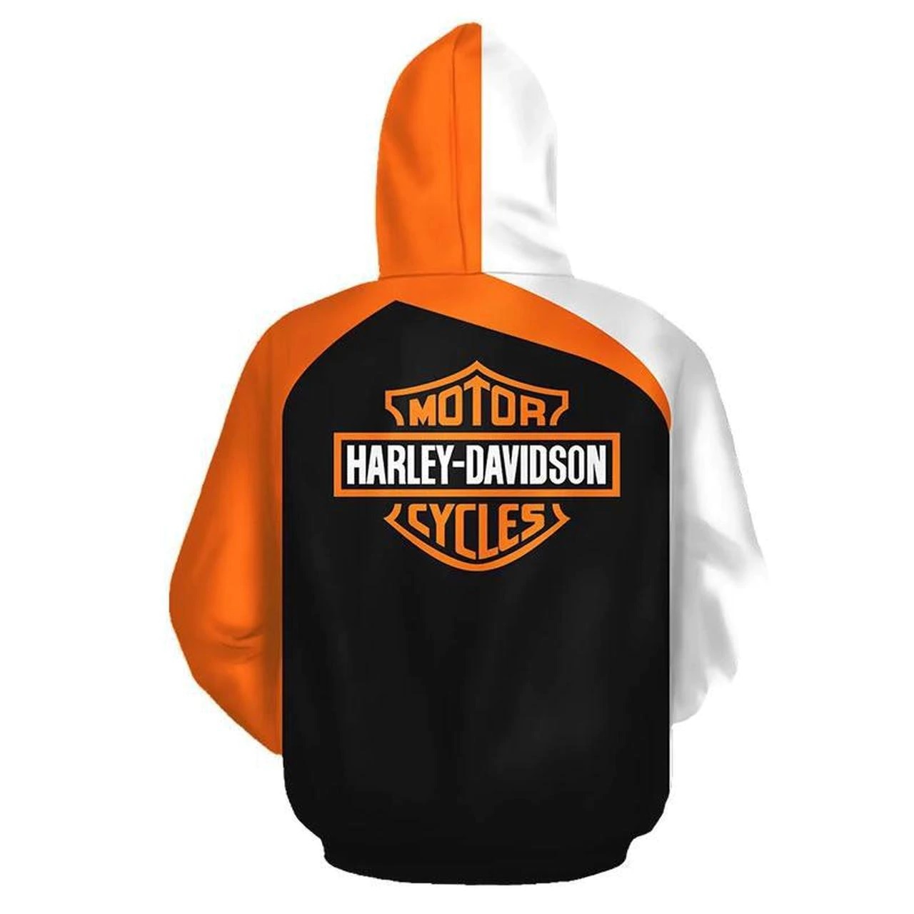 Harley-davidson motorcycle biker all over print hoodie - back