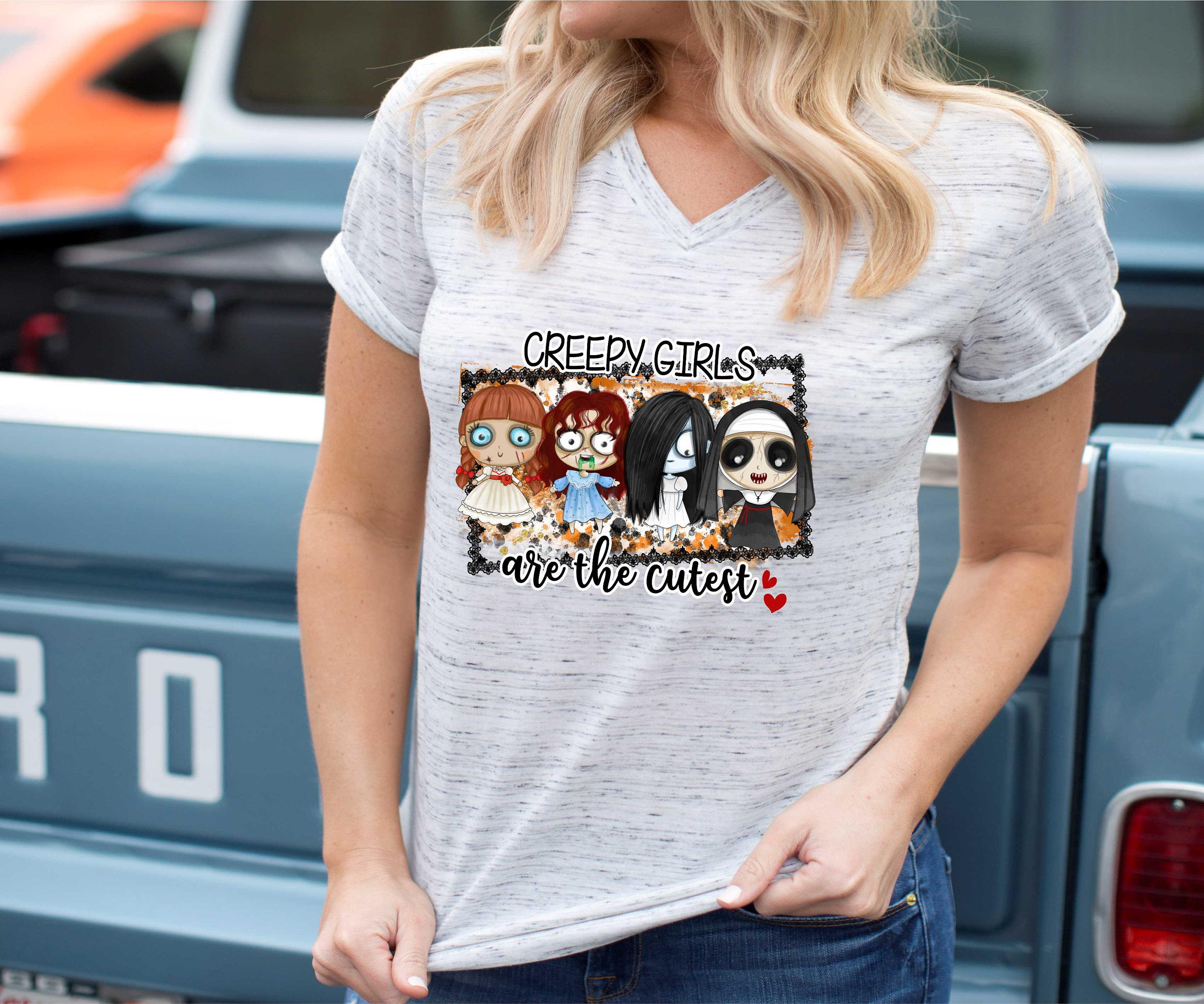 Horror movies creepy girl are the cutest halloween - size s