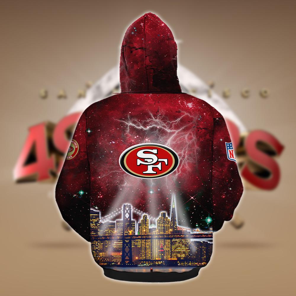 NFL san francisco 49ers legends 3d zip hoodie