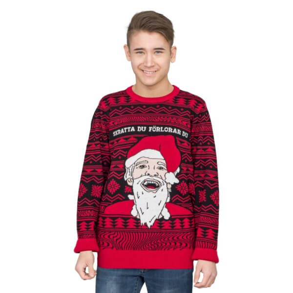 Pewdiepie ugly christmas sweater - front