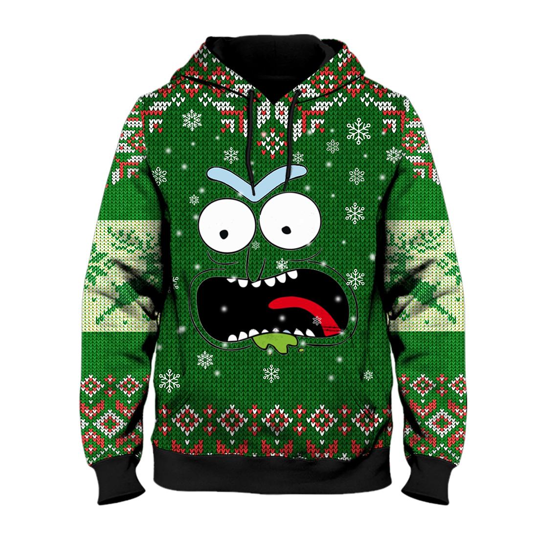 Rick face ugly christmas all over print hoodie - original