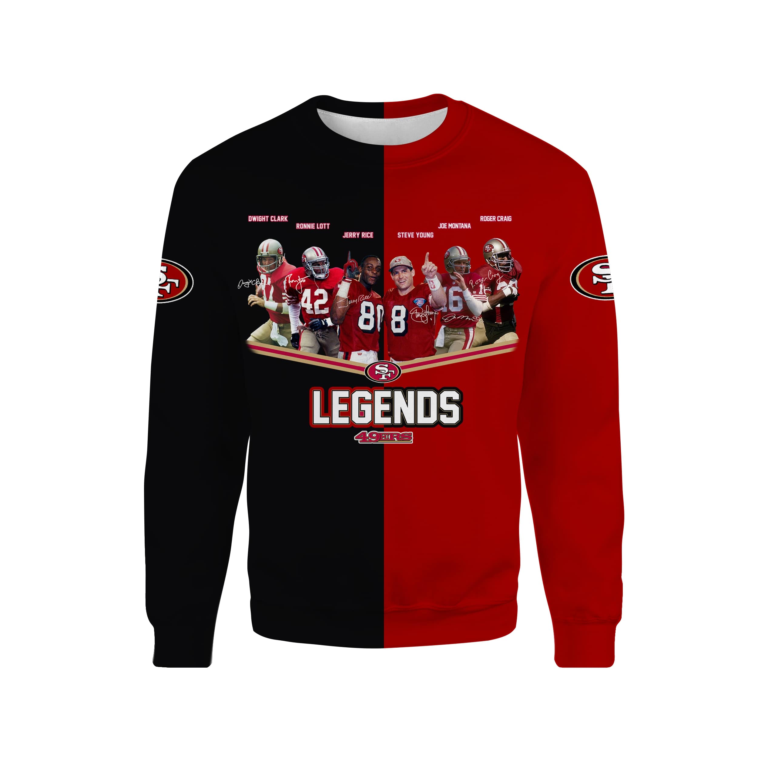 San francisco 49ers legends all over print sweatshirt