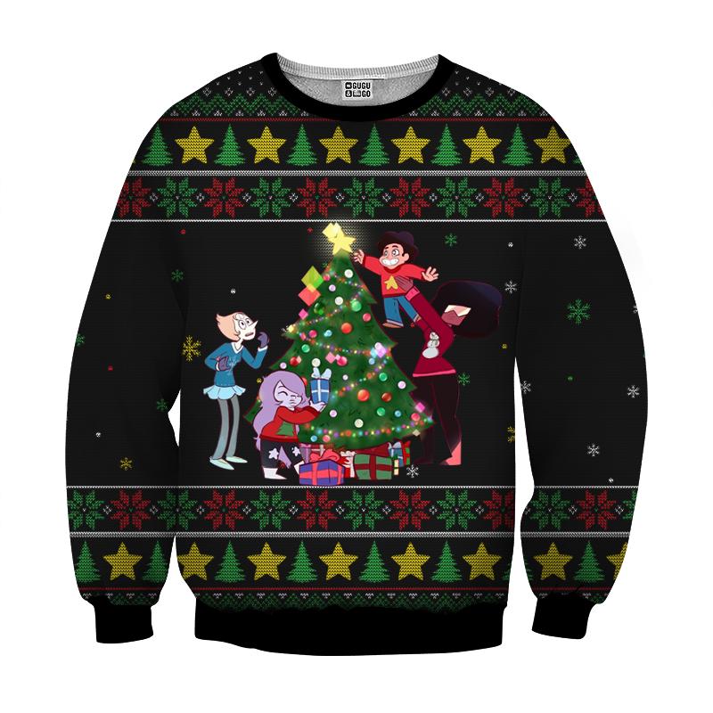 Steven universe the movie christmas 3d ugly sweater - black