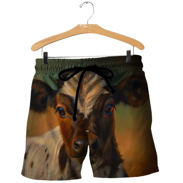 The beautiful cow all over print shorts