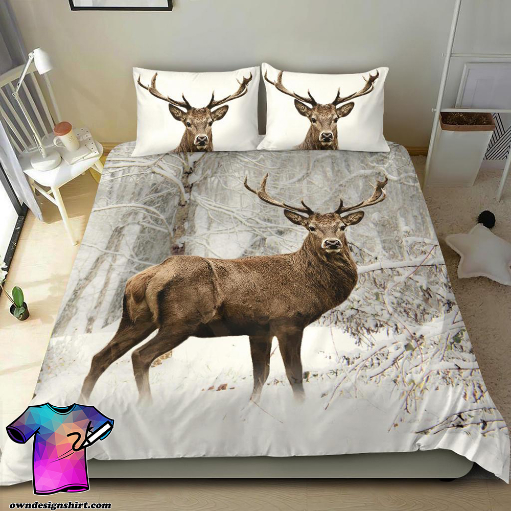 The deer snow bedding set