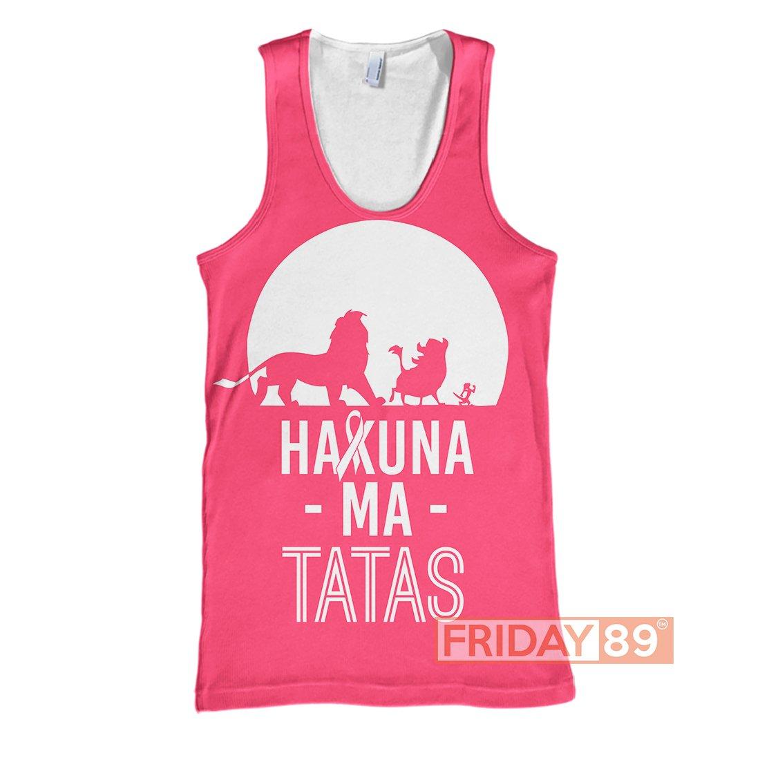 The lion king hakuna ma tatas breast cancer awareness 3d tank top