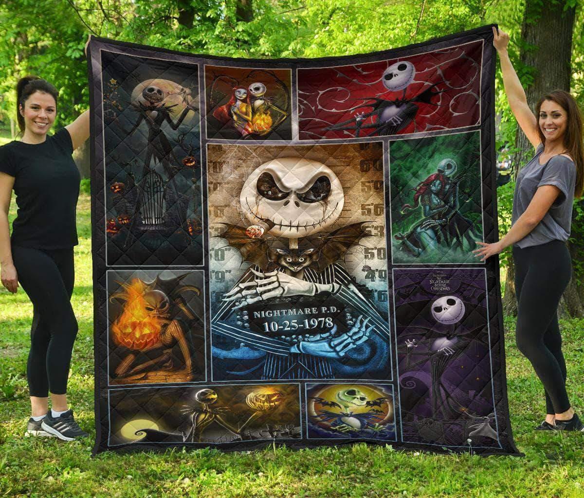 The nightmare before christmas jack skellington quilt - twin