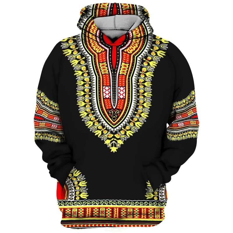 African dashiki all over print hoodie 1
