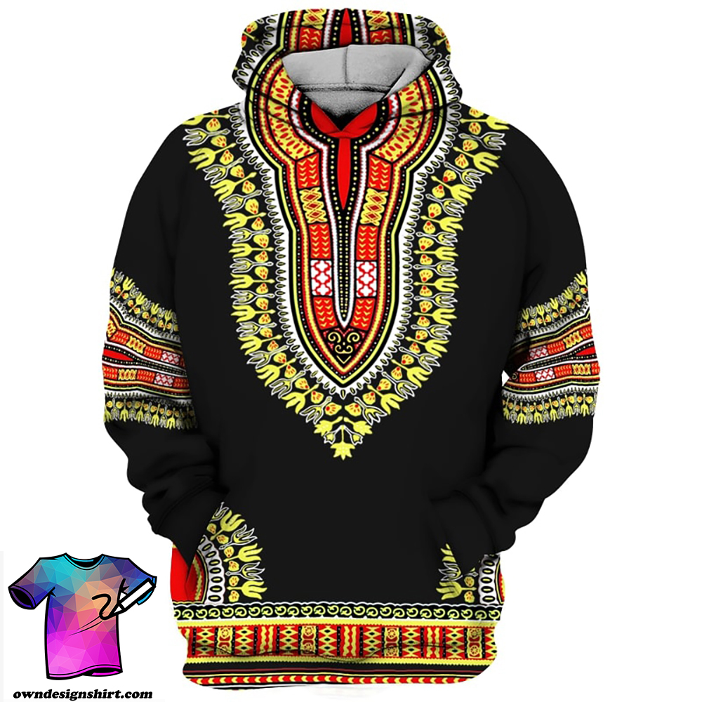 African dashiki all over print hoodie