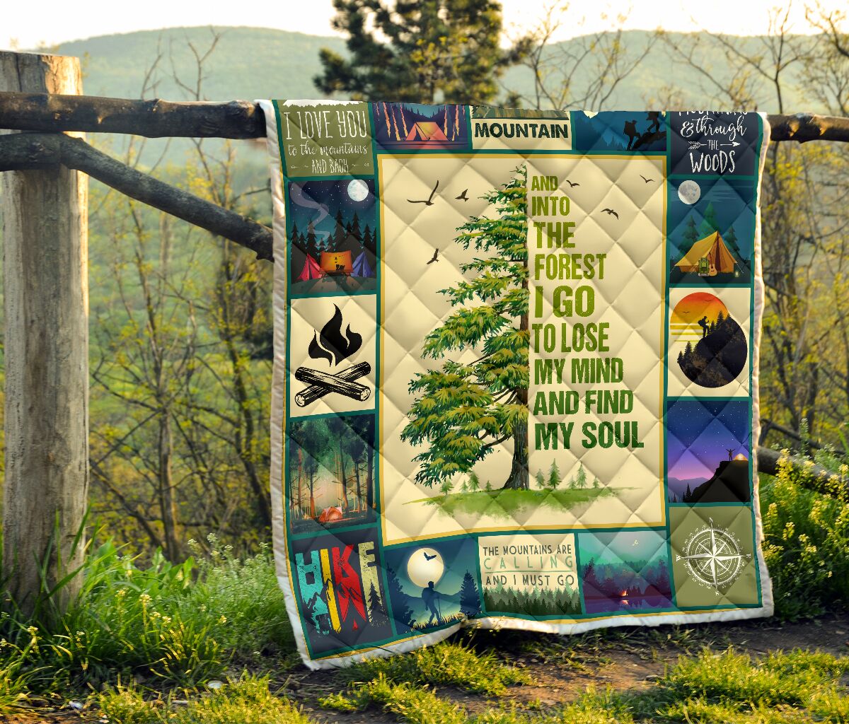 And into the forest i go to lose my mind and find my soul quilt 3