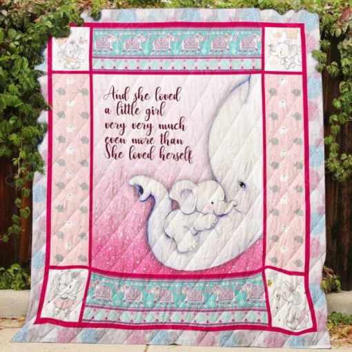 And she loved a little girl very very much elephant quilt 1