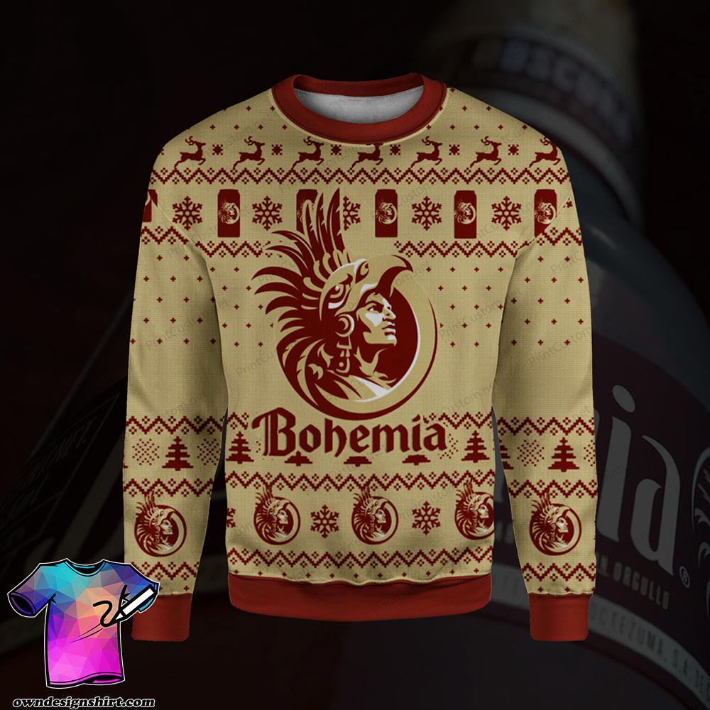 Bohemia beer full printing ugly christmas sweater