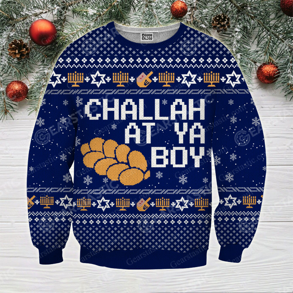 Challah at ya boy full printing ugly christmas sweater 2