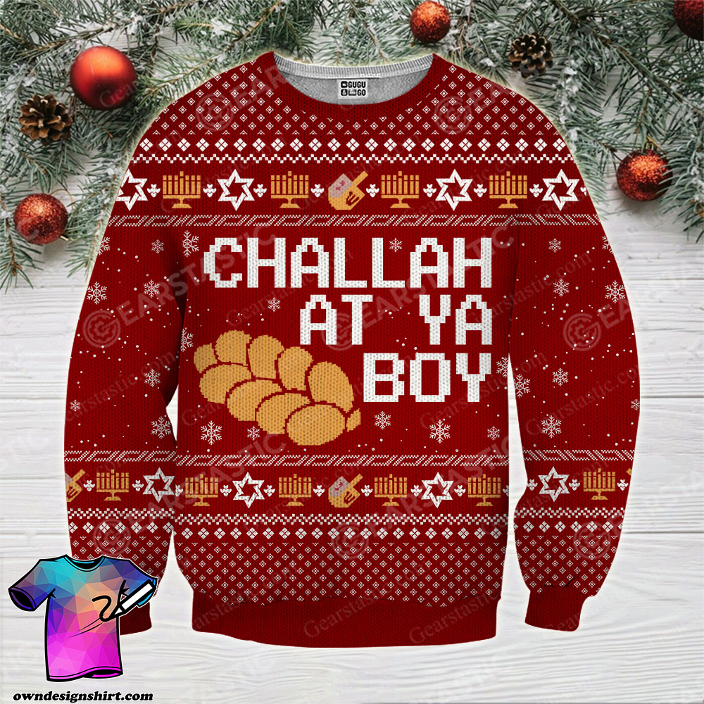 Challah at ya boy full printing ugly christmas sweater