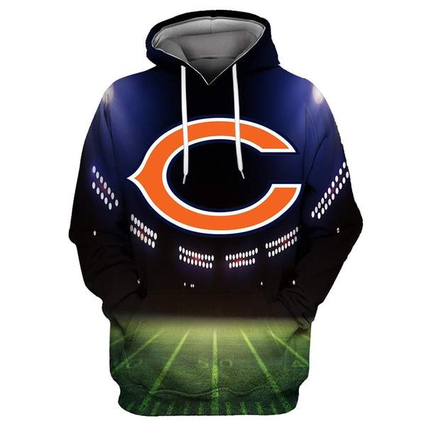 Chicago bears full printing hoodie 3