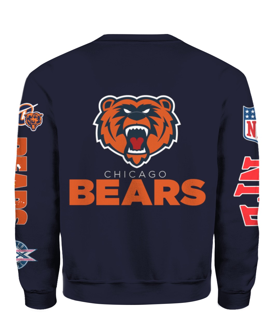 Chicago bears mascot all over print sweatshirt - back