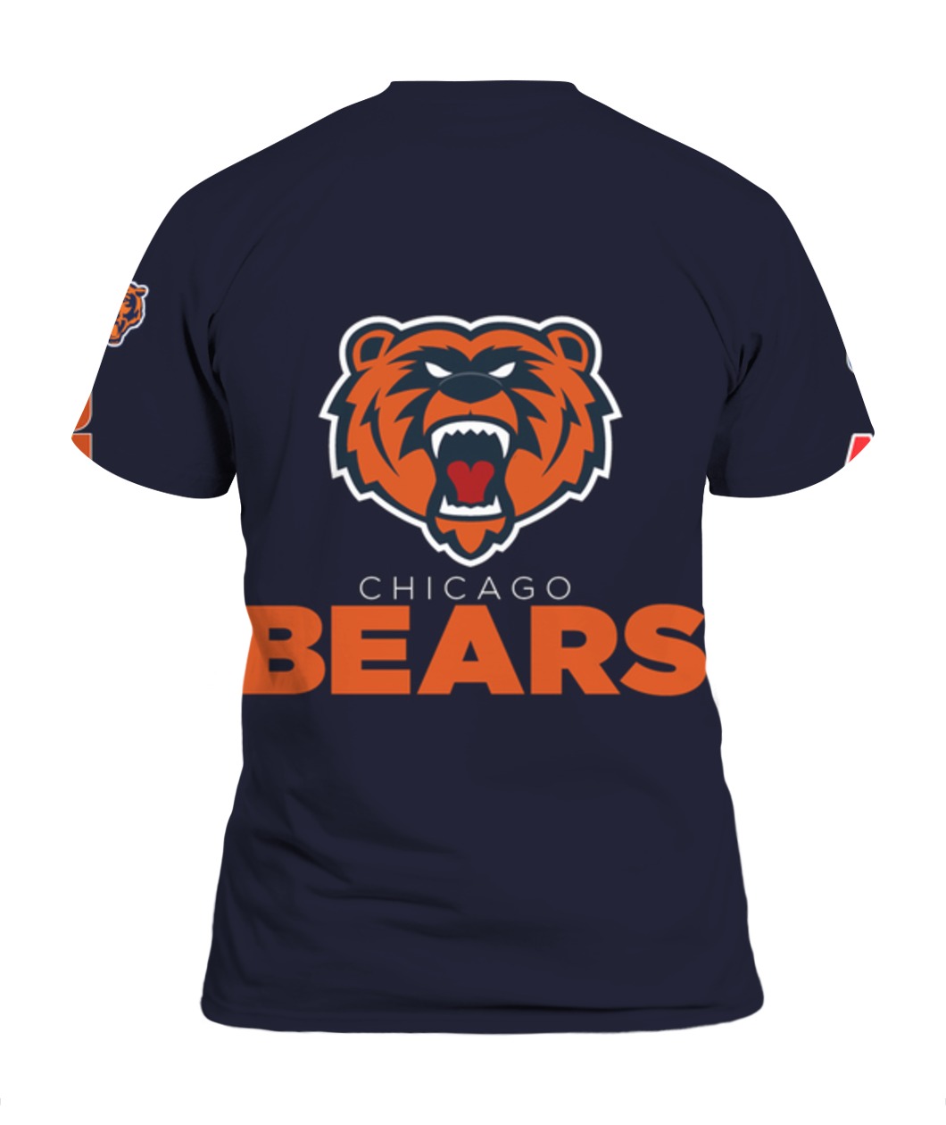 Chicago bears mascot all over print tshirt - back