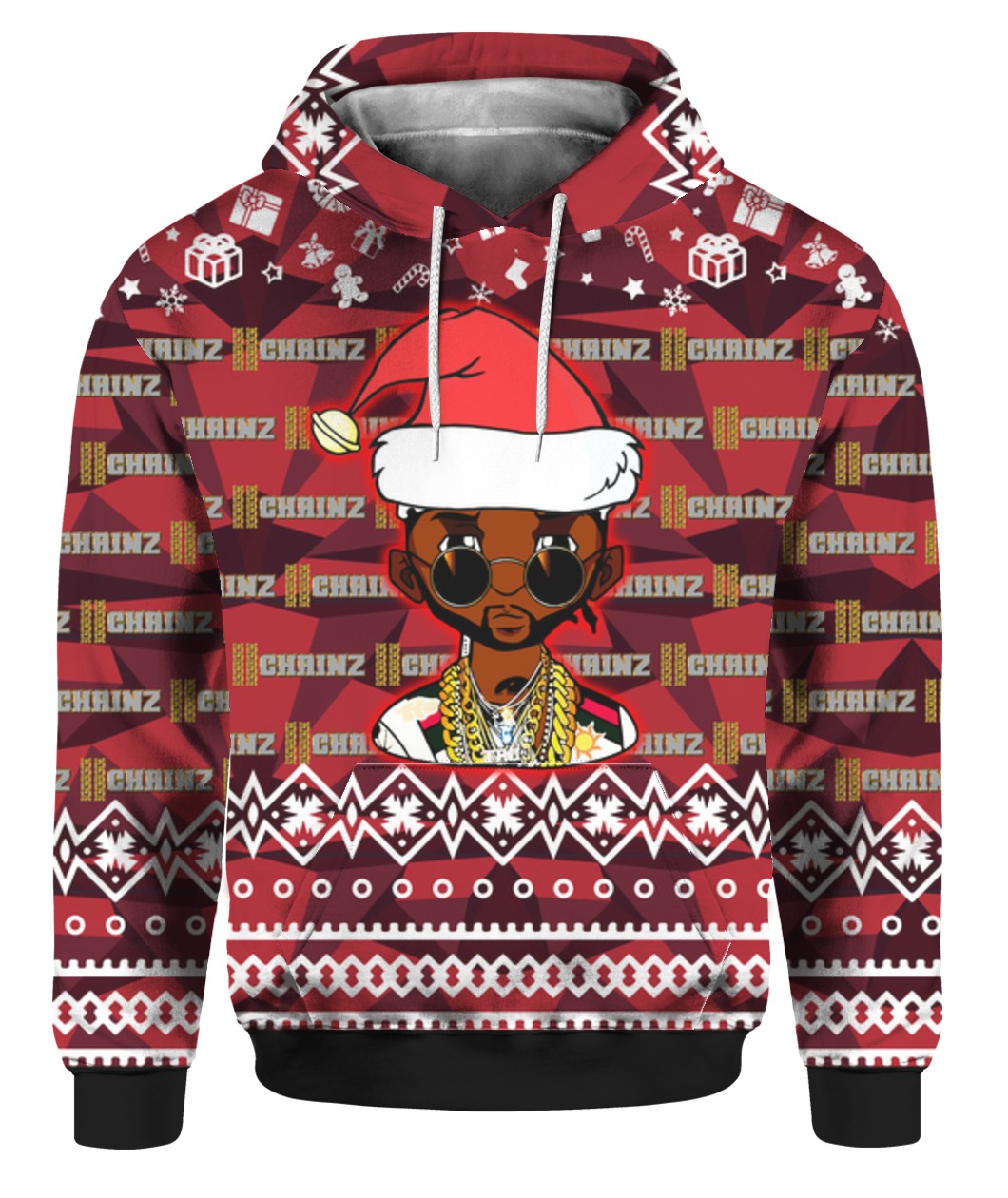 Christmas 2 chainz aka tity boi santa all over print hoodie 1
