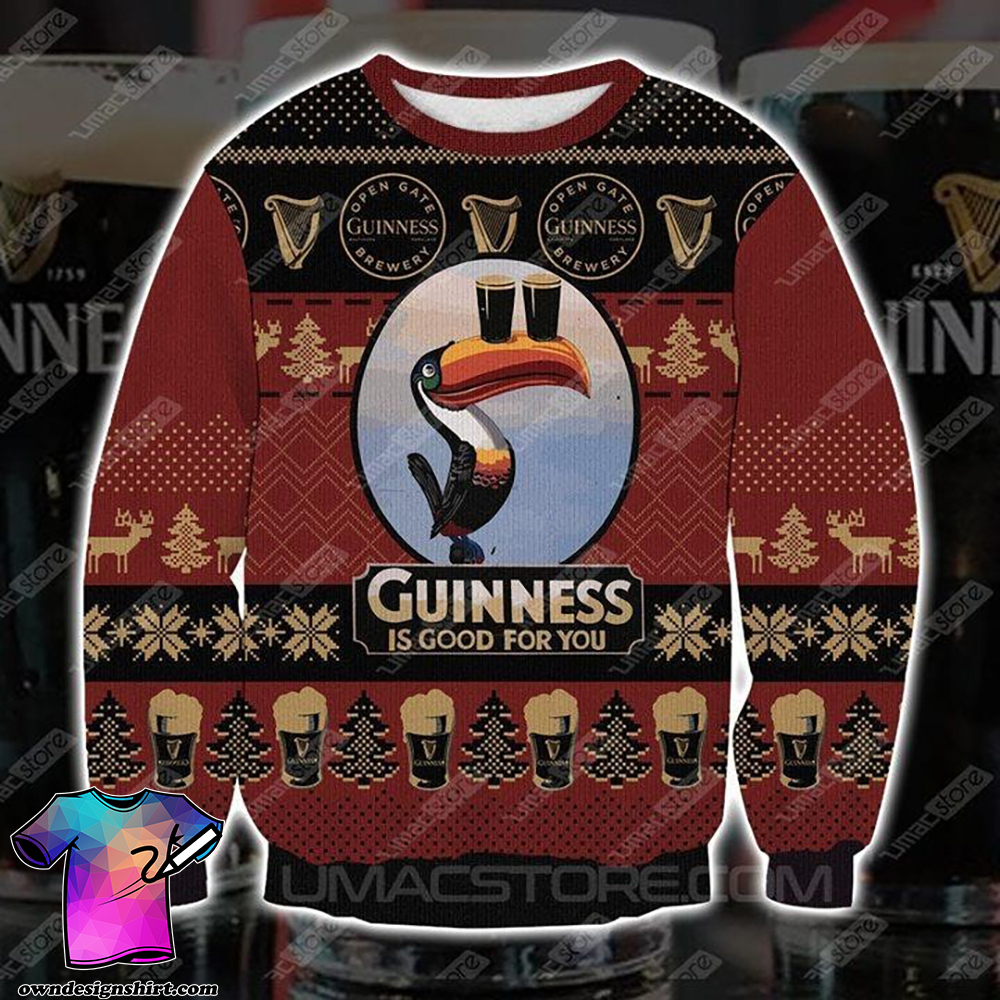 Guinness is good for you full printing ugly christmas sweater