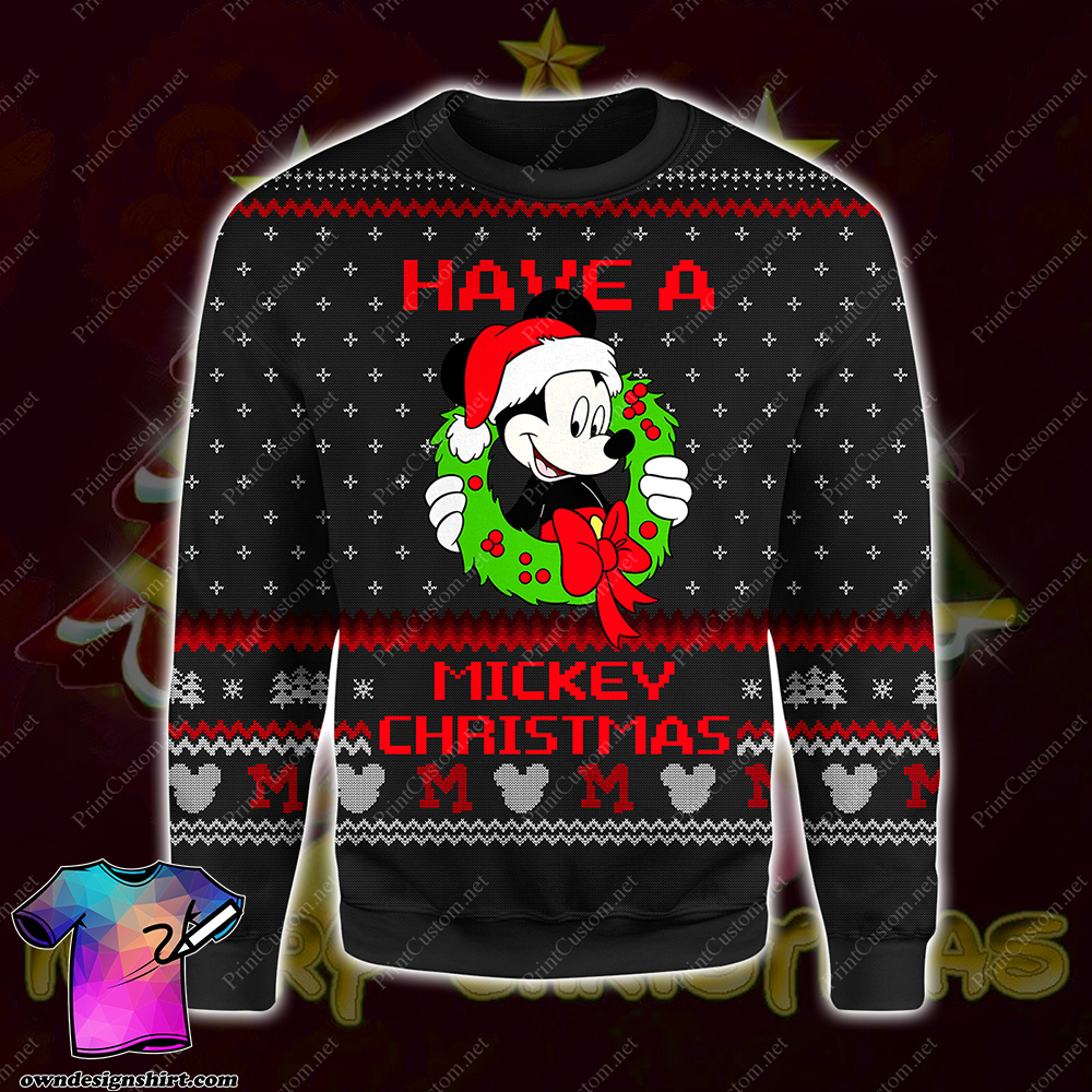 Have a mickey christmas full printing ugly christmas sweater