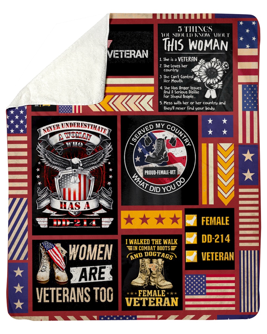 I served my country what did you do proud female veteran fleece blanket 5