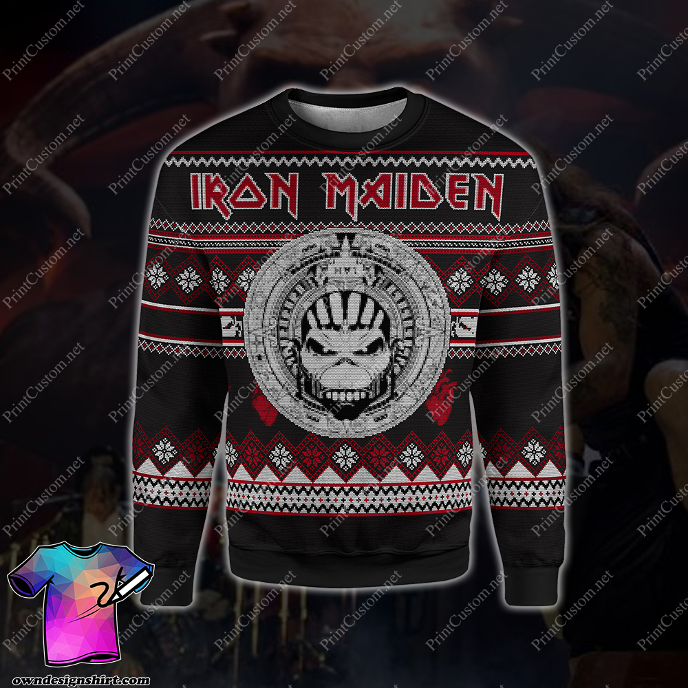 Iron maiden full printing ugly christmas sweater