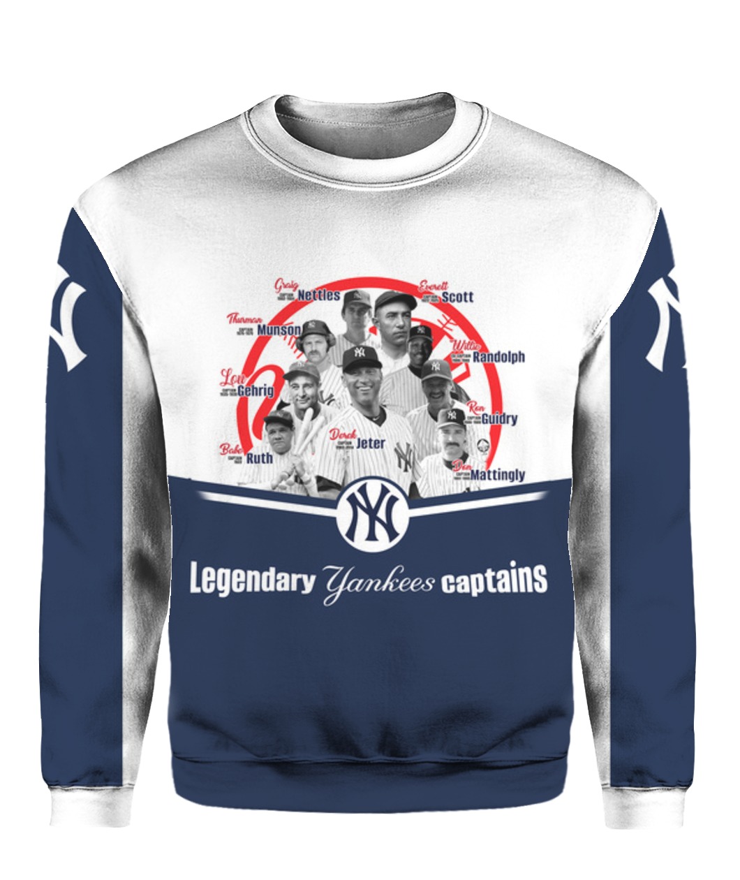 Legendary yankees captains new york yankees 3d sweatshirt