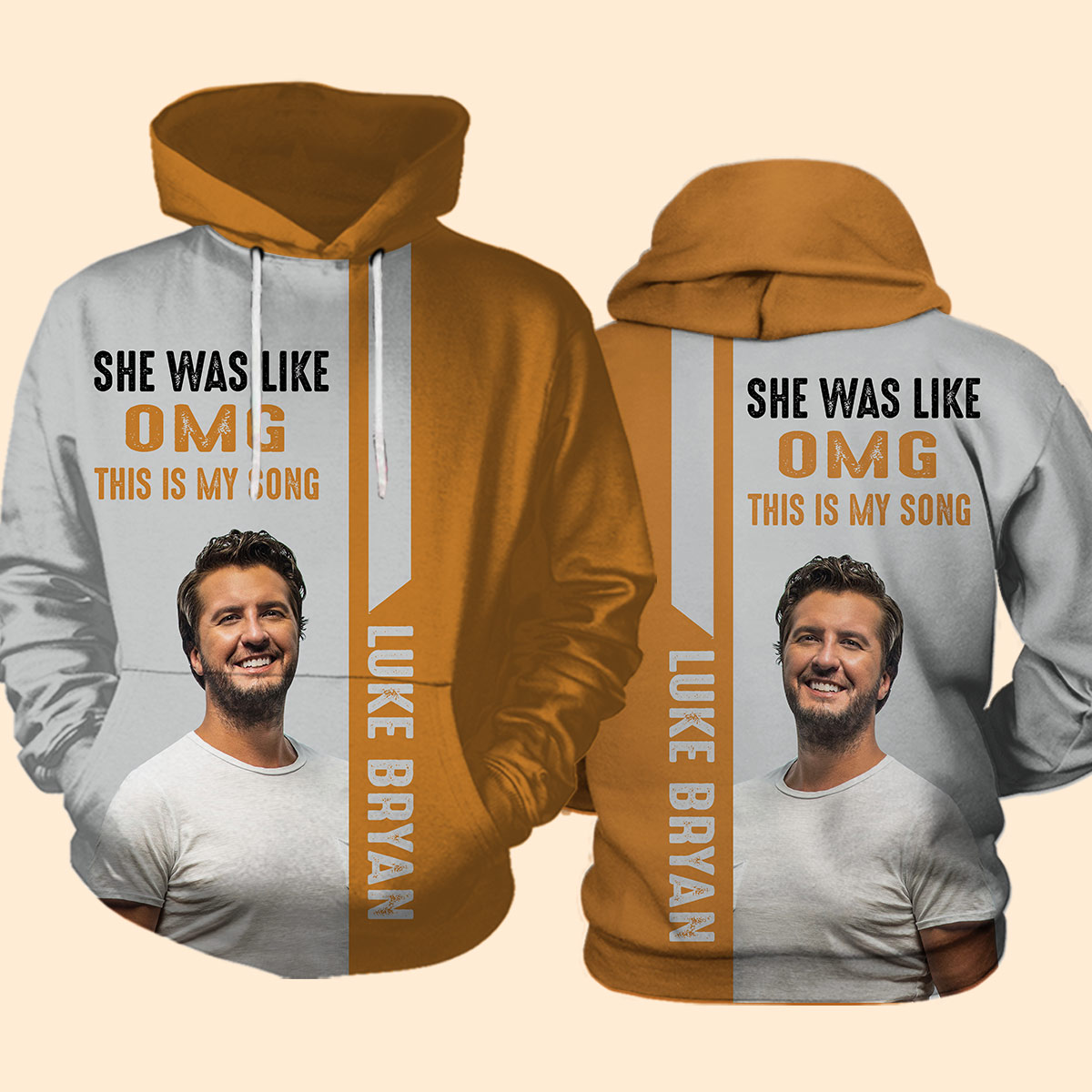 Luke bryan she was like oh my god this is my song 3d hoodie 1