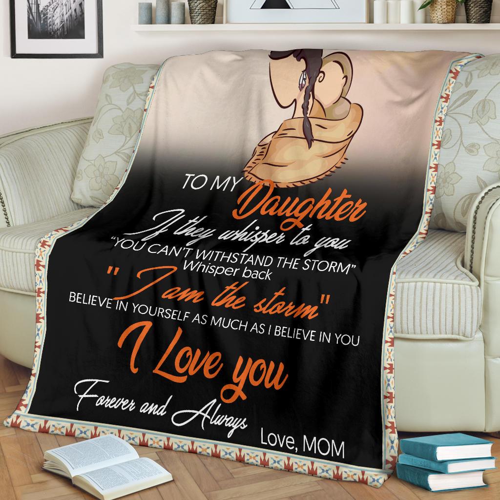 Native american to my daughter i love you blanket 1