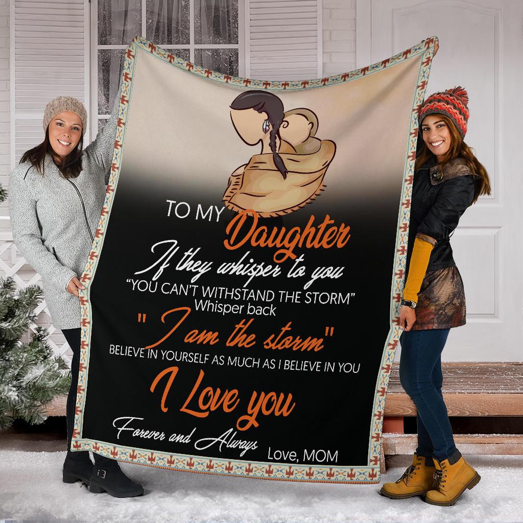 Native american to my daughter i love you blanket 5