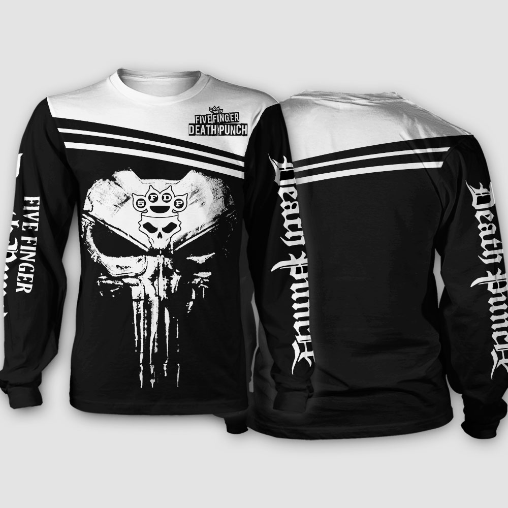 Skull five finger death punch all over print sweatshirt