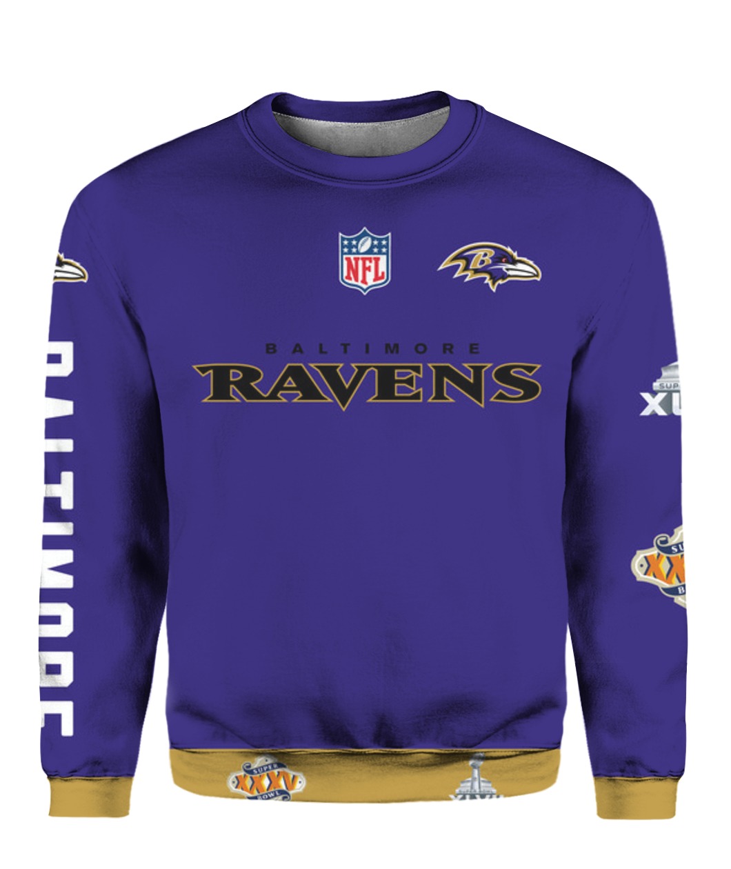 Stand for the flag kneel for the cross baltimore ravens all over print sweatshirt
