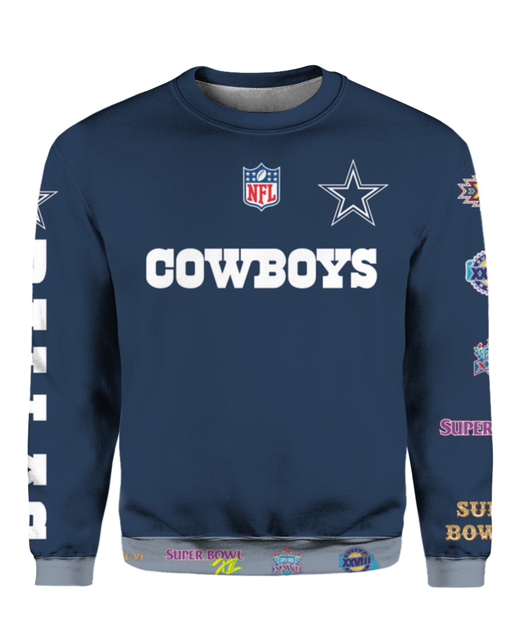 Stand for the flag kneel for the cross dallas cowboys all over print sweatshirt