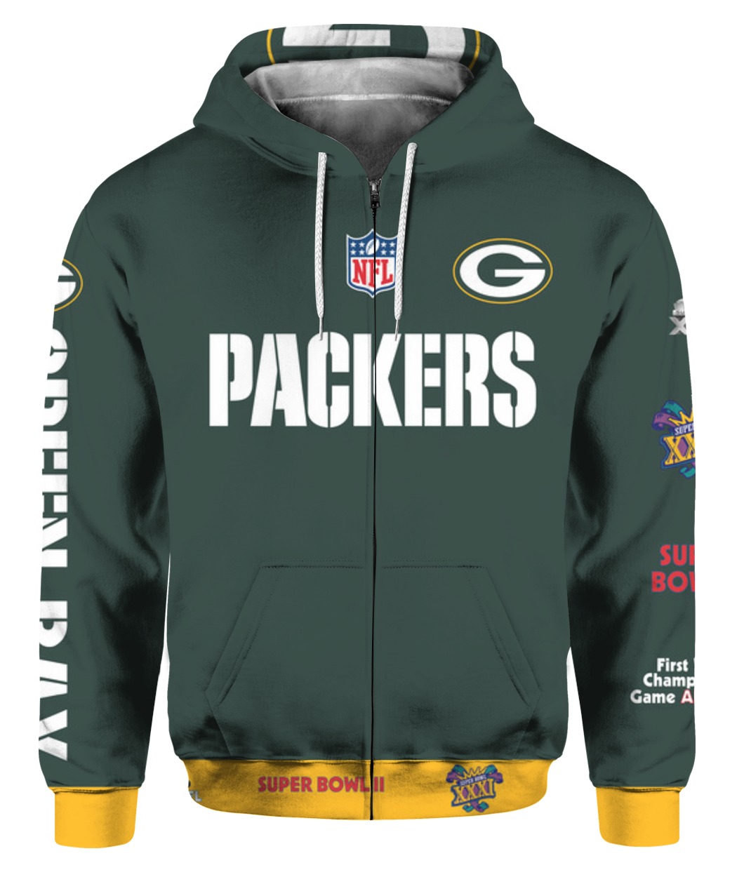 Stand for the flag kneel for the cross green bay packers all over print zip hoodie