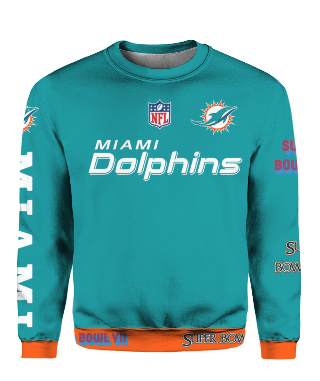 Stand for the flag kneel for the cross miami dolphins all over print sweatshirt