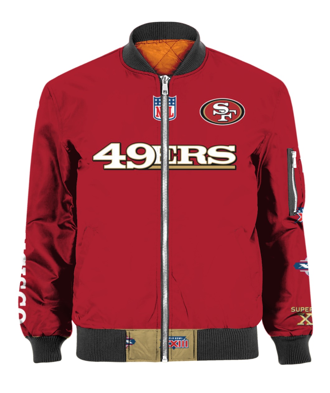Stand for the flag kneel for the cross san francisco 49ers all over print bomber