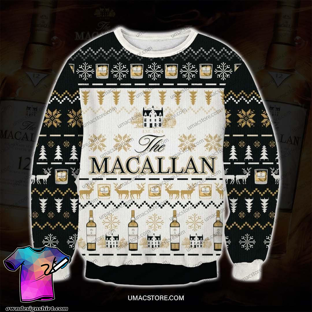 The macallan full printing ugly christmas sweater