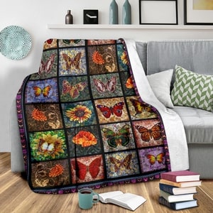 The voyage of butterflies fleece blanket 2