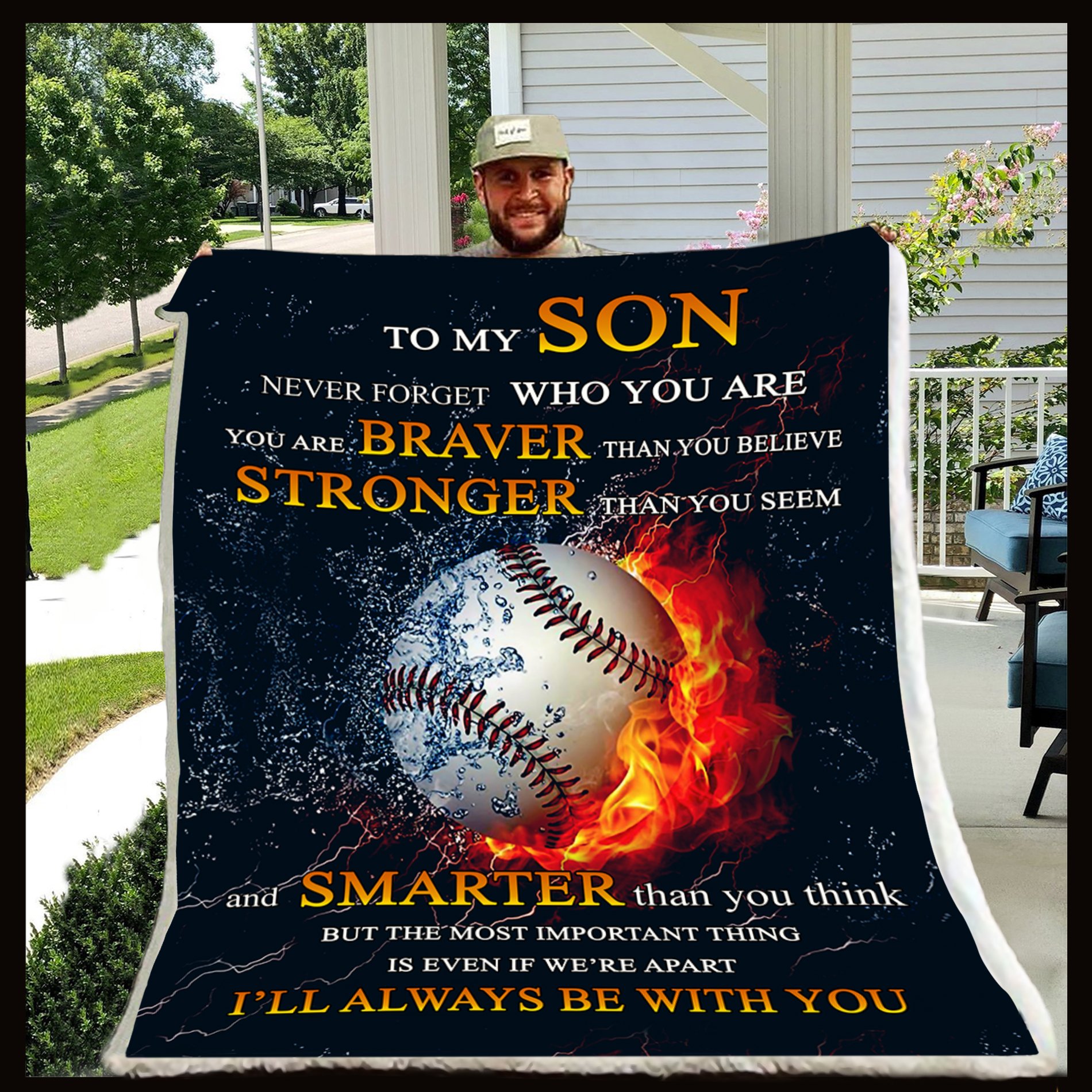 To my son never forget who you are baseball blanket 4