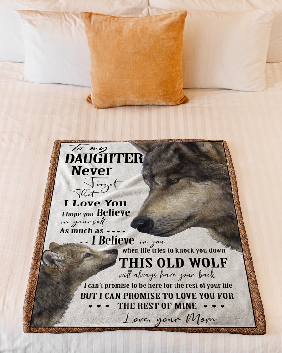 Wolf to my daughter never forget that i love you blanket 3