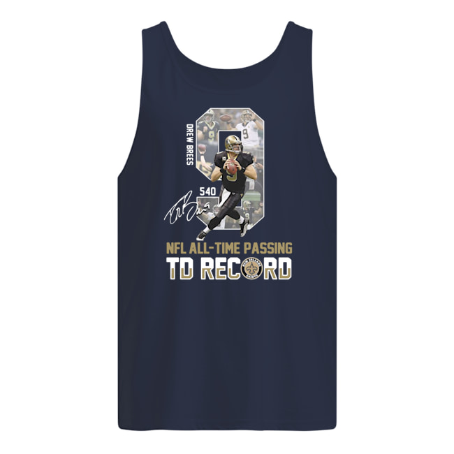 9 drew brees nfl all-time passing to record signature tank top