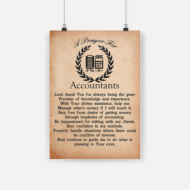 A prayer for accountants lord thank you for always being the great provider poster 1