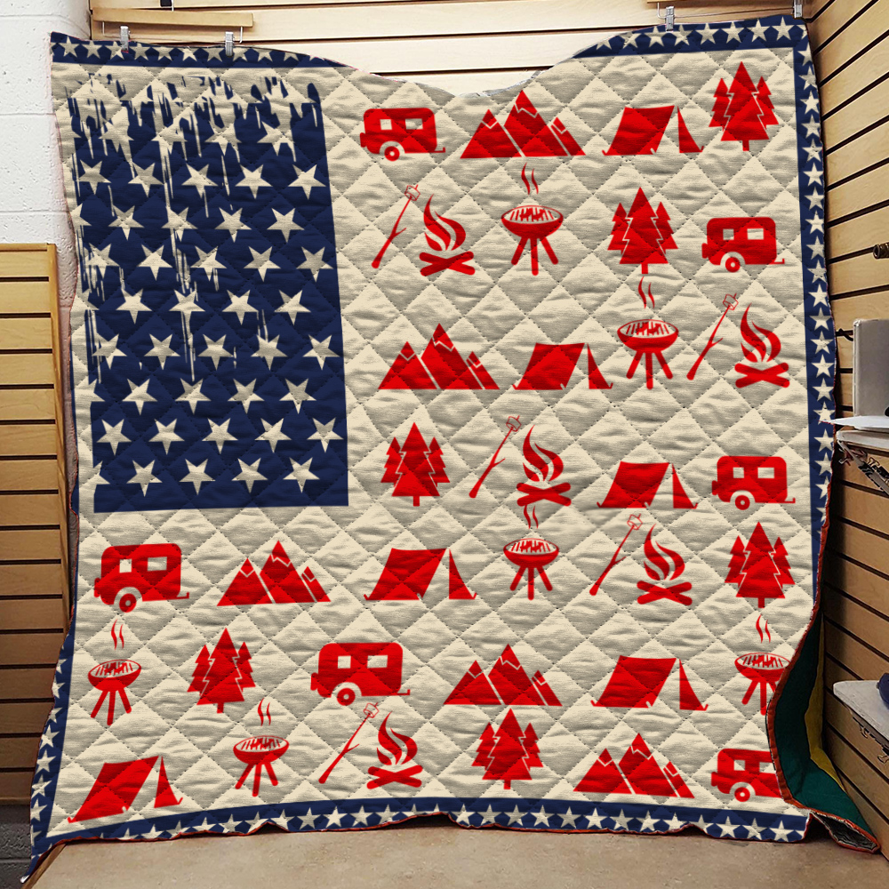 American flag camping quilt 1
