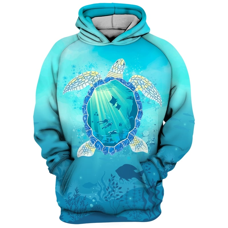 And into the ocean i go to lose my mind and find my soul seahorse full printing hoodie